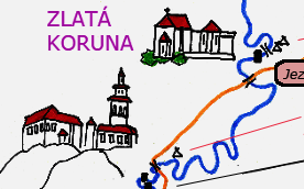 Mapa Vltavy - jezy, kempy