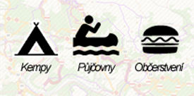 Mapa Vltavy - Služby